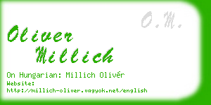 oliver millich business card